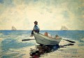 Jungen in einem Dory2 Realismus Marinemaler Winslow Homer 
